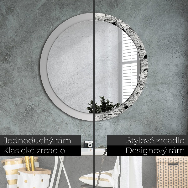 Round printed mirror Template