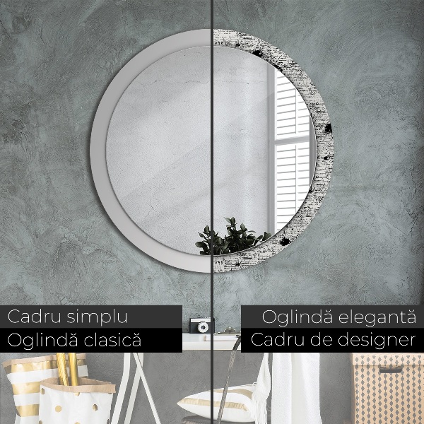 Round printed mirror Template