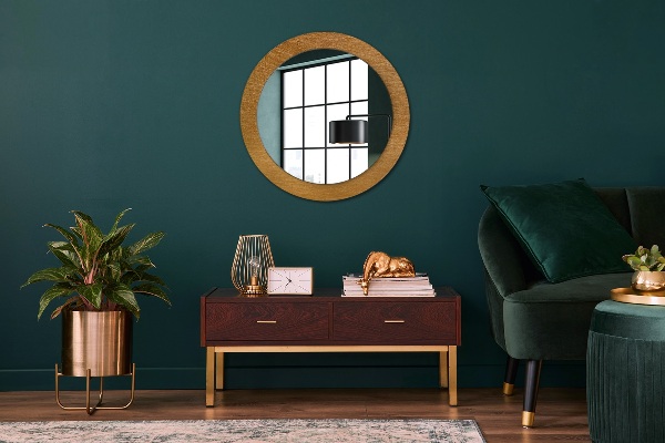 Round printed mirror Metal surface