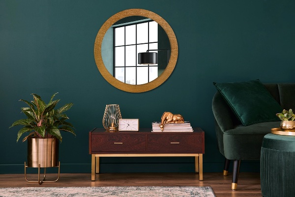 Round printed mirror Metal surface