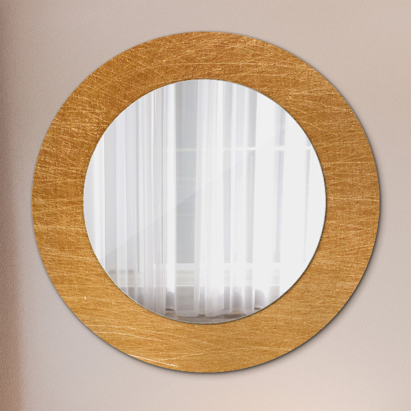 Round printed mirror Metal surface