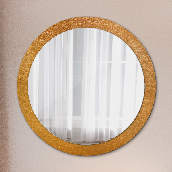 Round printed mirror Metal surface