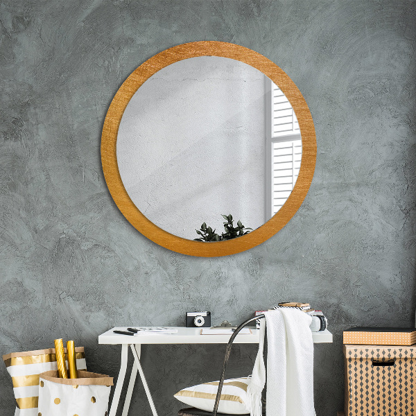 Round printed mirror Metal surface