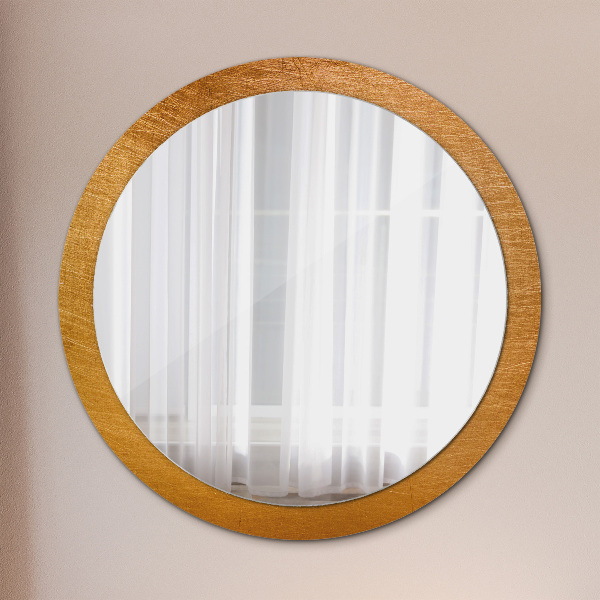 Round printed mirror Metal surface
