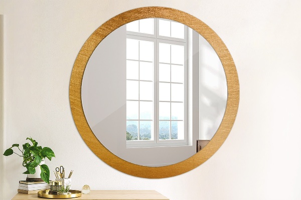 Round printed mirror Metal surface
