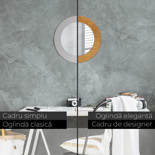 Round printed mirror Metal surface