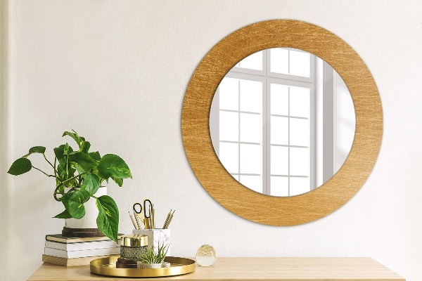 Round printed mirror Metal surface