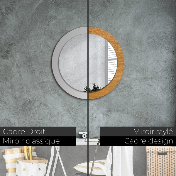 Round printed mirror Metal surface