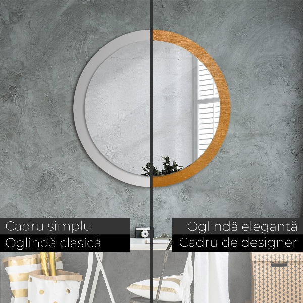 Round printed mirror Metal surface