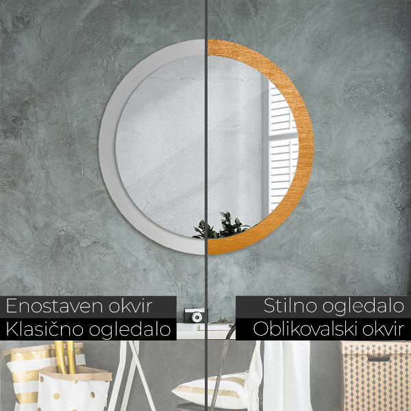 Round printed mirror Metal surface