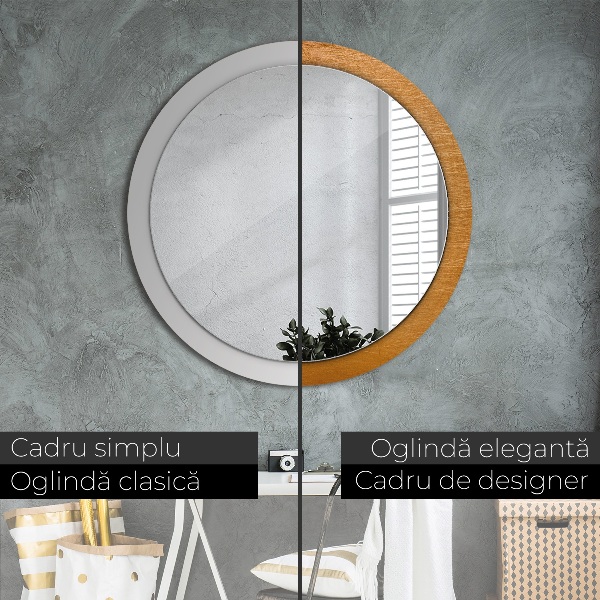 Round printed mirror Metal surface