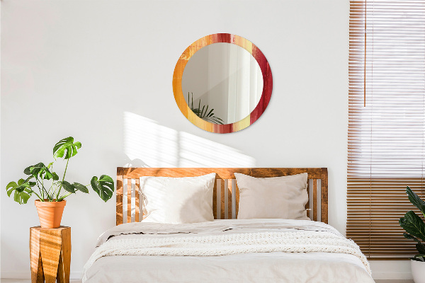 Round printed mirror Abstract picture