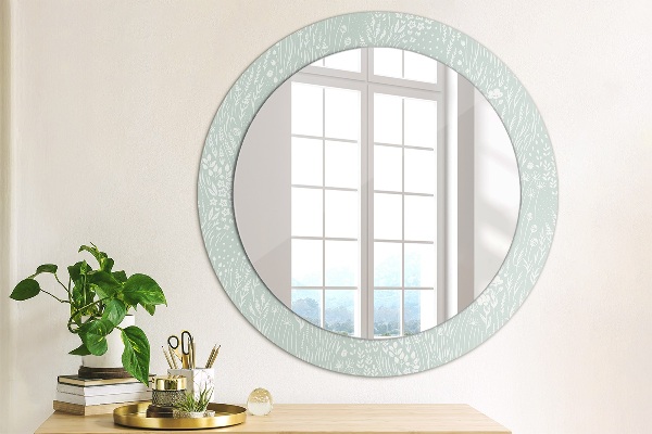 Round decorative mirror Composition manually drawn