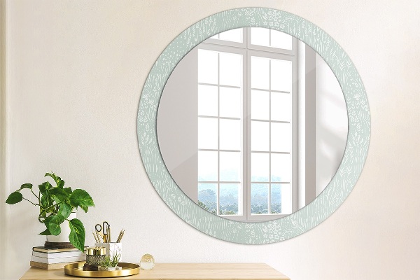 Round decorative mirror Composition manually drawn