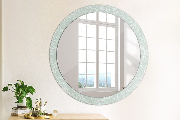 Round decorative mirror Composition manually drawn