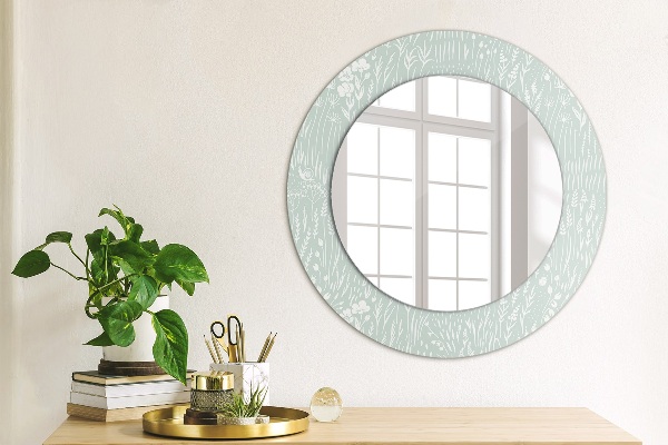 Round decorative mirror Composition manually drawn