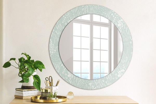 Round decorative mirror Composition manually drawn