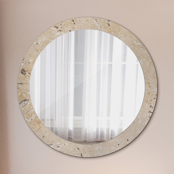 Round decorative mirror Natural stone