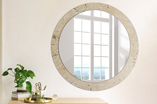 Round decorative mirror Natural stone