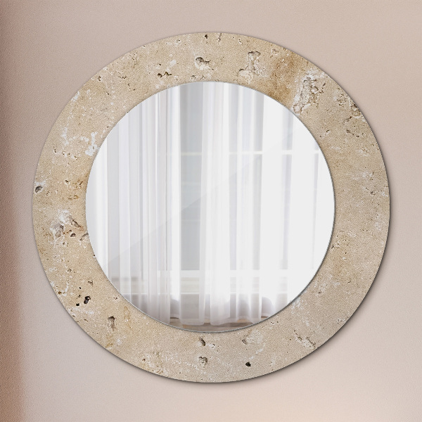 Round decorative mirror Natural stone