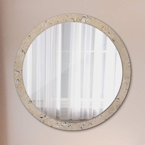 Round decorative mirror Natural stone
