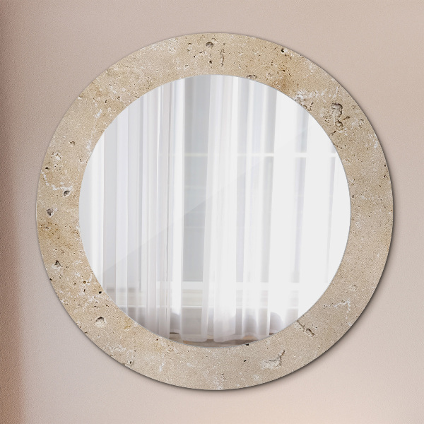 Round decorative mirror Natural stone