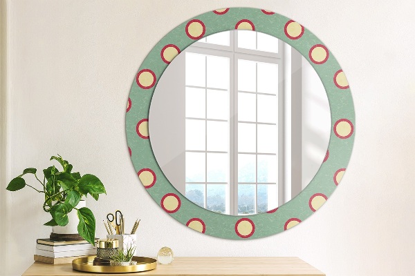 Round wall mirror decor Dots