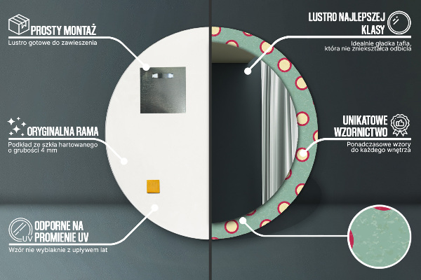Round wall mirror decor Dots