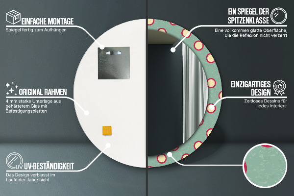 Round wall mirror decor Dots