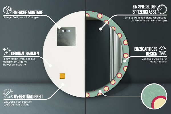 Round wall mirror decor Dots