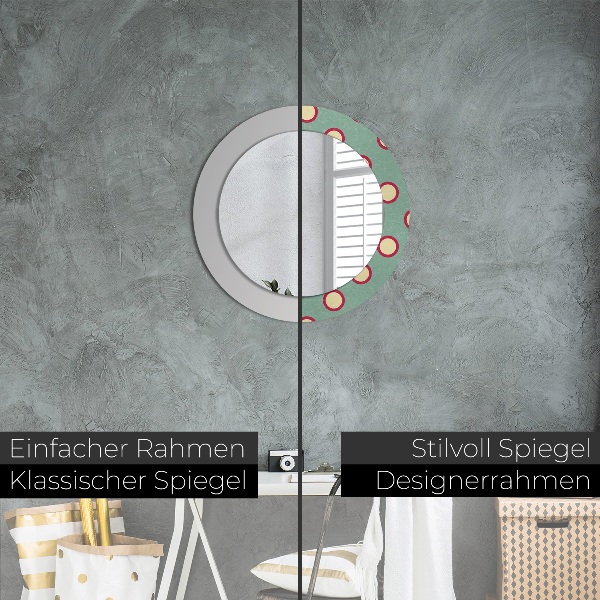 Round wall mirror decor Dots