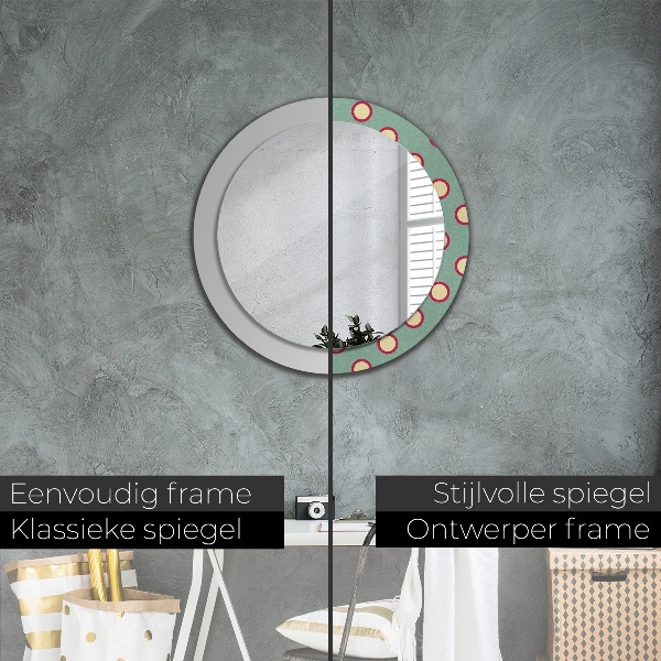 Round wall mirror decor Dots
