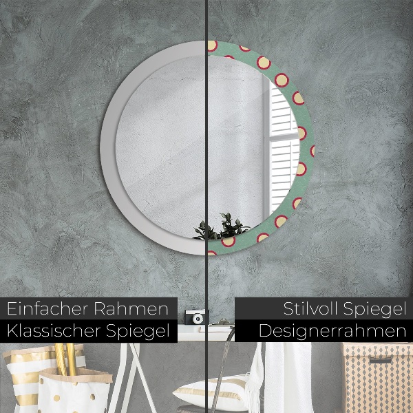 Round wall mirror decor Dots