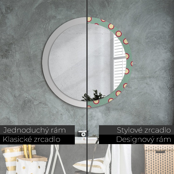 Round wall mirror decor Dots