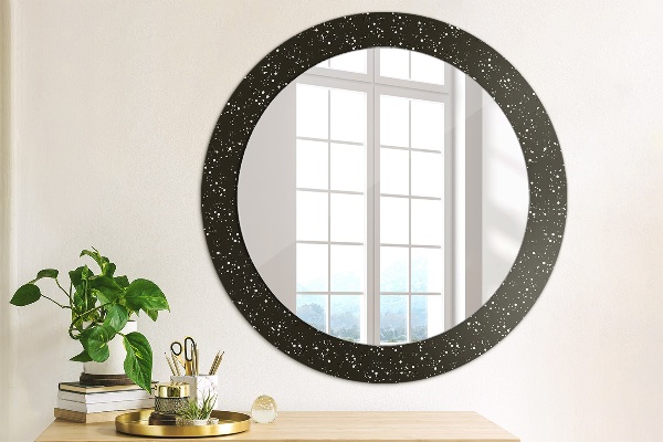 Round wall mirror decor Chaotic dots