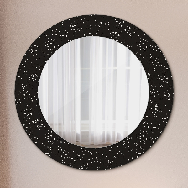 Round wall mirror decor Chaotic dots