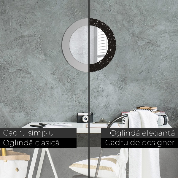 Round wall mirror decor Chaotic dots