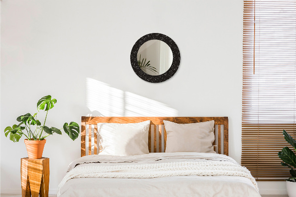 Round wall mirror decor Chaotic dots