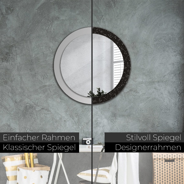 Round wall mirror decor Chaotic dots
