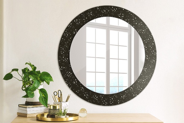 Round wall mirror decor Chaotic dots