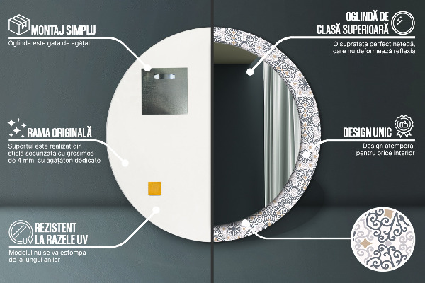 Circle decorative mirror Geometric ornaments