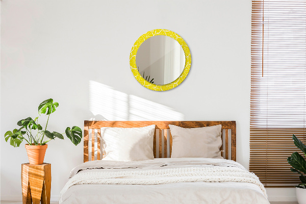Round wall mirror design Lemon pattern