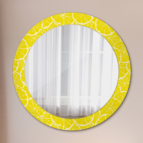 Round wall mirror design Lemon pattern