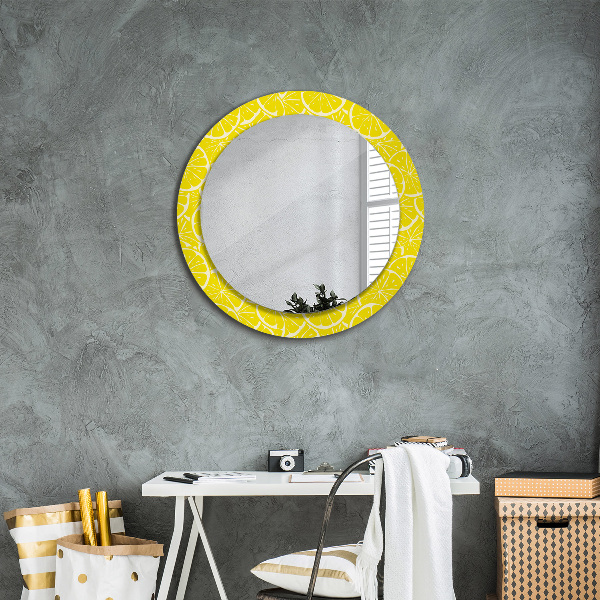 Round wall mirror design Lemon pattern