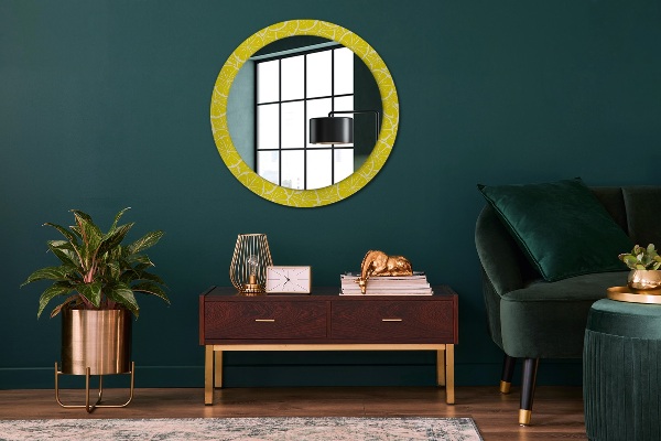 Round wall mirror design Lemon pattern