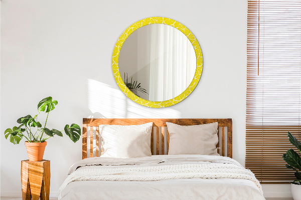 Round wall mirror design Lemon pattern