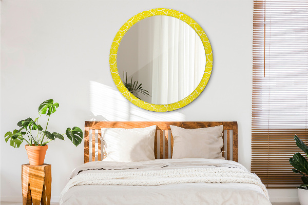 Round wall mirror design Lemon pattern