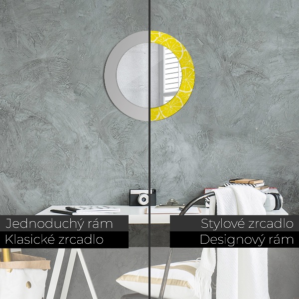 Round wall mirror design Lemon pattern