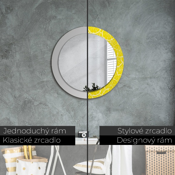 Round wall mirror design Lemon pattern