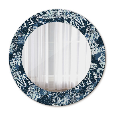 Round decorative mirror Collage